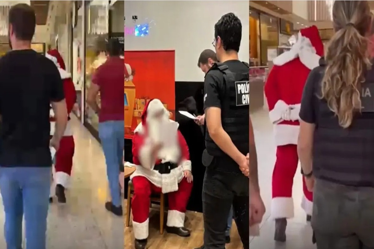 Papai Noel preso em shopping Choca Lages